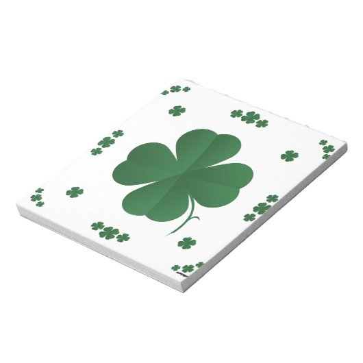 Vier Leaf Clovers Notizblock (Rotiert)