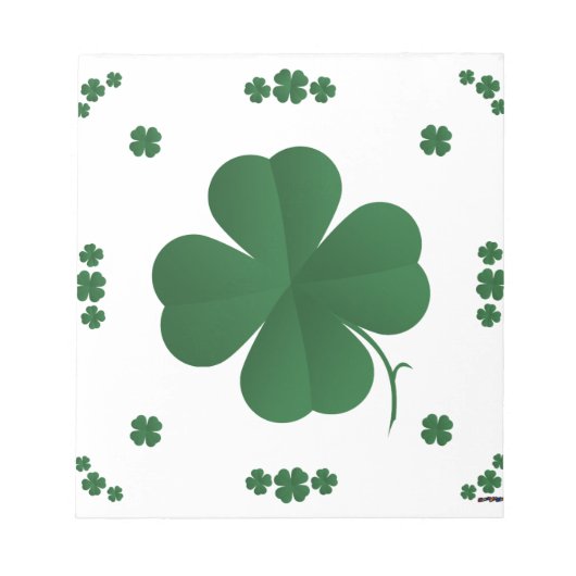 Vier Leaf Clovers Notizblock (Vorderseite)