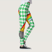 Vier leaf Clovers Pot aus Goldrennbogen Leggings (Rechts)