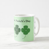 Vier Leaf Clovers St. Patrick's Day Kaffeetasse (VorderseiteRechts)