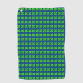 Vier Leaf Clovers St. Patrick's Day Lucky Blue Golfhandtuch (Vorderseite)