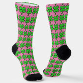 Vier Leaf Clovers St. Patrick's Day Lucky Pink Socken (Gewinkelt)