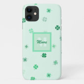 Vier Leaf Clovers verstreut auf hellgrün Case-Mate iPhone Hülle (Rückseite)