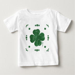 Vier Leaf Clovers - Vintager Stil Baby T-shirt