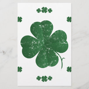 Vier Leaf Clovers - Vintager Stil Briefpapier