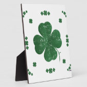 Vier Leaf Clovers - Vintager Stil Fotoplatte (Seite)