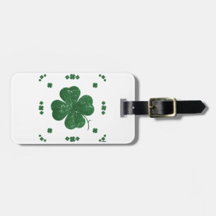 Vier Leaf Clovers - Vintager Stil Gepäckanhänger