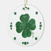 Vier Leaf Clovers - Vintager Stil Keramikornament (Links)