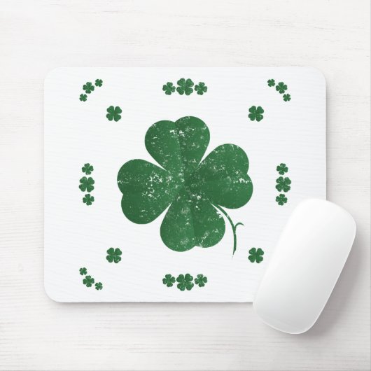 Vier Leaf Clovers - Vintager Stil Mousepad (Mit Mouse)