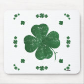 Vier Leaf Clovers - Vintager Stil Mousepad (Vorne)