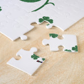 Vier Leaf Clovers - Vintager Stil Puzzle (Seite)