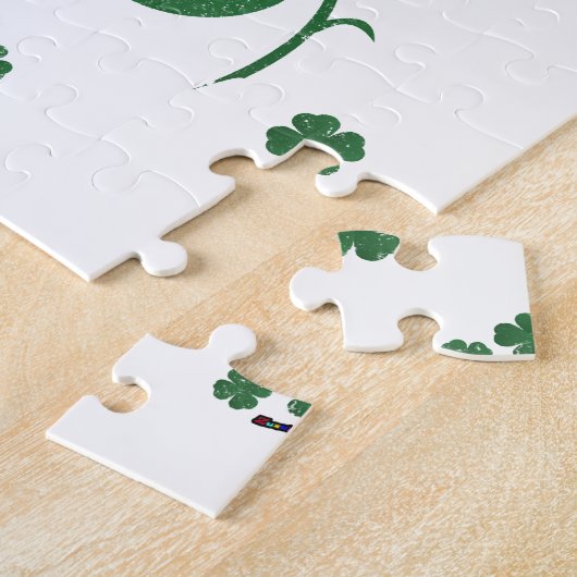 Vier Leaf Clovers - Vintager Stil Puzzle (Seite)