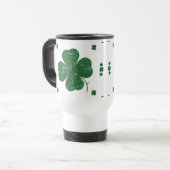 Vier Leaf Clovers - Vintager Stil Reisebecher (Vorderseite Links)
