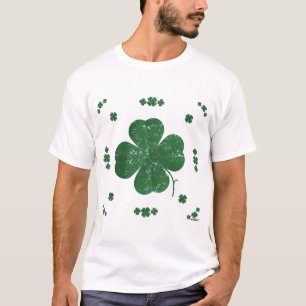 Vier Leaf Clovers - Vintager Stil T-Shirt