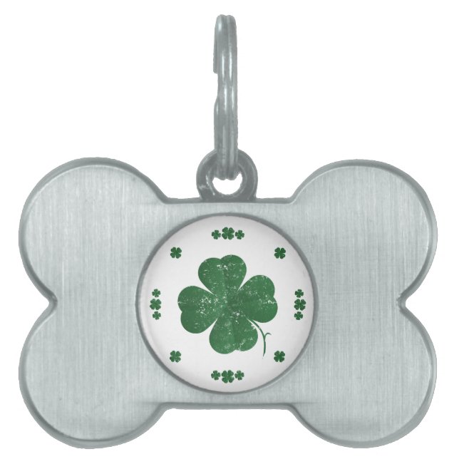 Vier Leaf Clovers - Vintager Stil Tiermarke (Vorderseite)