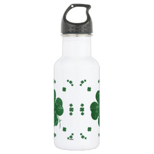 Vier Leaf Clovers - Vintager Stil Trinkflasche