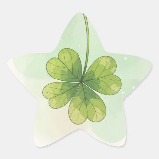 Vier-Leaf Lucky Clover Design Stern-Aufkleber