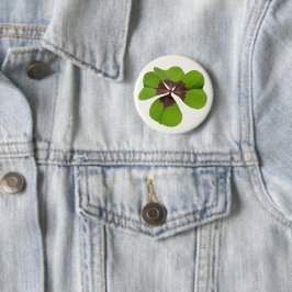 Vier Leaf Lucky Clover St Patricks Day Viel Glück Button