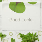 Vier Leaf Lucky Clover St Patricks Day Viel Glück Geschirrtuch (Gefaltet)