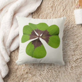Vier Leaf Lucky Clover St Patricks Day Viel Glück Kissen