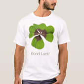 Vier Leaf Lucky Clover St Patricks Day Viel Glück T-Shirt (Vorderseite)