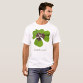 Vier Leaf Lucky Clover St Patricks Day Viel Glück T-Shirt (Vorne ganz)