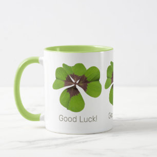 Vier Leaf Lucky Clover St Patricks Day Viel Glück Tasse