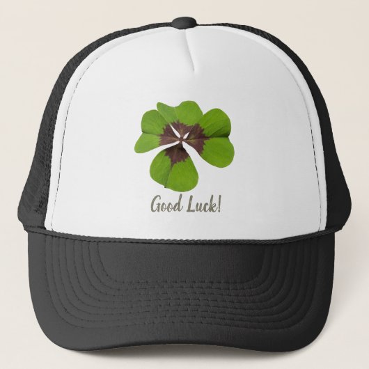 Vier Leaf Lucky Clover St Patricks Day Viel Glück Truckerkappe (Vorderseite)
