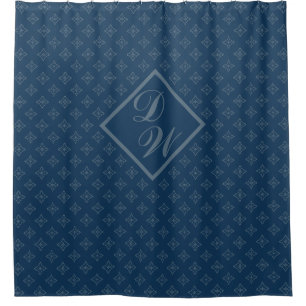 Vier Leaf Rosette Luftwaffe Blaues Foulardmuster Duschvorhang