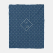 Vier Leaf Rosette Luftwaffe Blaues Foulardmuster Fleecedecke (Vorderseite)