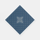 Vier Leaf Rosette Luftwaffe Blaues Foulardmuster Serviette (Ecke)