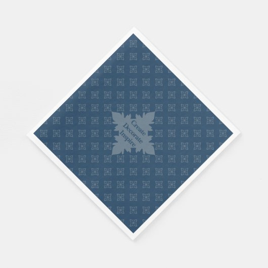 Vier Leaf Rosette Luftwaffe Blaues Foulardmuster Serviette (Ecke)