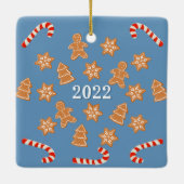 Vier Lebkuchengewächse Keramikornament (Rückseite)