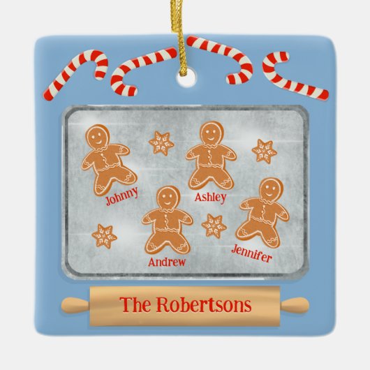 Vier Lebkuchengewächse Keramikornament (Vorderseite)