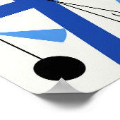 Vier Leerzeichen geometrische Kunstleinwand Print Poster (Ecke)