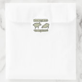 Vier Legen gut Runder Aufkleber (Tasche)