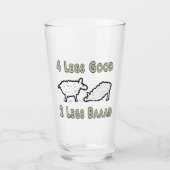 Vier Legs guter Funny Sheep Puff Glas (Vorderseite)