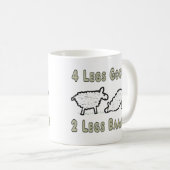 Vier Legs guter Funny Sheep Puff Kaffeetasse (VorderseiteRechts)