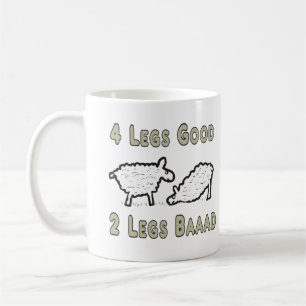 Vier Legs guter Funny Sheep Puff Kaffeetasse