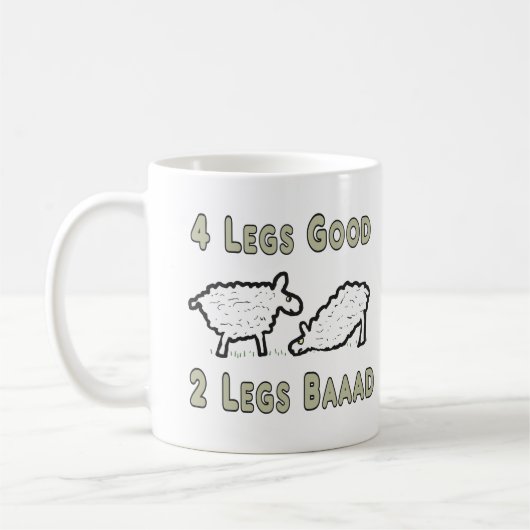 Vier Legs guter Funny Sheep Puff Kaffeetasse (Links)