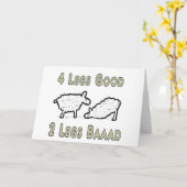 Vier Legs guter Funny Sheep Puff Karte (Gelbe Blume)