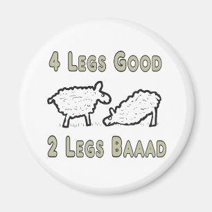 Vier Legs guter Funny Sheep Puff Magnet