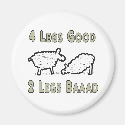 Vier Legs guter Funny Sheep Puff Magnet (Vorne)