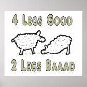 Vier Legs guter Funny Sheep Puff Poster (Vorne)