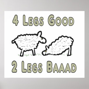 Vier Legs guter Funny Sheep Puff Poster