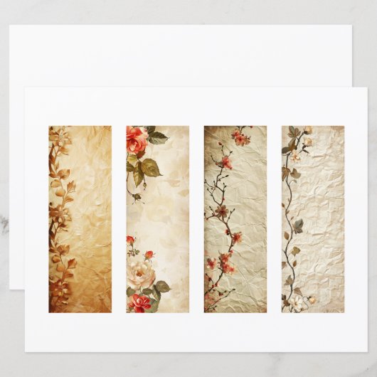 Vier Lesezeichen (Vorne/Hinten)