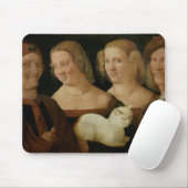 Vier Leute, die am Anblick einer Katze lachen Mousepad (Mit Mouse)
