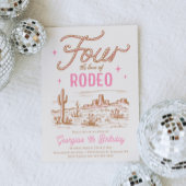 Vier Lieben Rodeo 4. Geburtstagsfeier Einladung