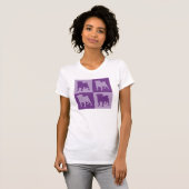 Vier lila Mops-T-Shirts T-Shirt (Vorne ganz)