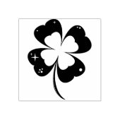 Vier-Links-Kleeblatt-Briefmarke Gummistempel (Prägung)